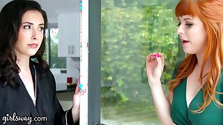 GIRLSWAY Sexy Redhead Penny Pax Tastes The Cheating Girl Keep abreast of Door
