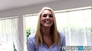 PropertySex - Tricking gorgeous real estate agent buy homemade sex video