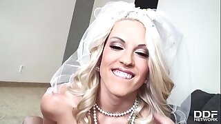 Beautiful Blonde Bride Blanche Bradburry Gives a Mind-blowing POV Blowjob