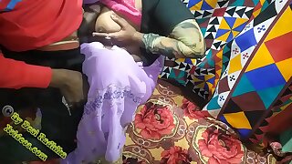 Desi Indian Bhabhi Fuck At the end of one's tether Suitor in Bedroom Indian Discernible Hindi Audio